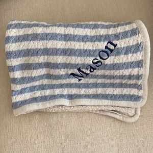 Pottery barn baby blanket "Mason" monogram